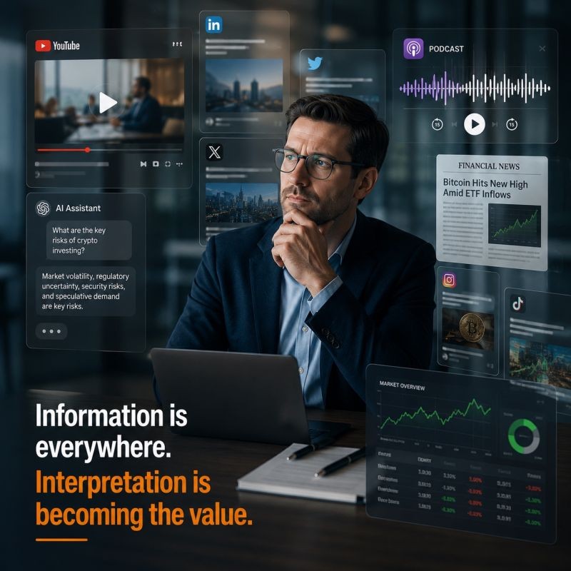 Information Is Everywhere. Interpretation Is Becoming the Value.